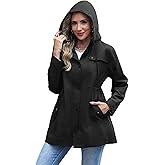 RUMIA Raincoat Women Waterproof Long Hooded Trench Coats Lined Windbreaker Jackets for Women 2026 S-2XL