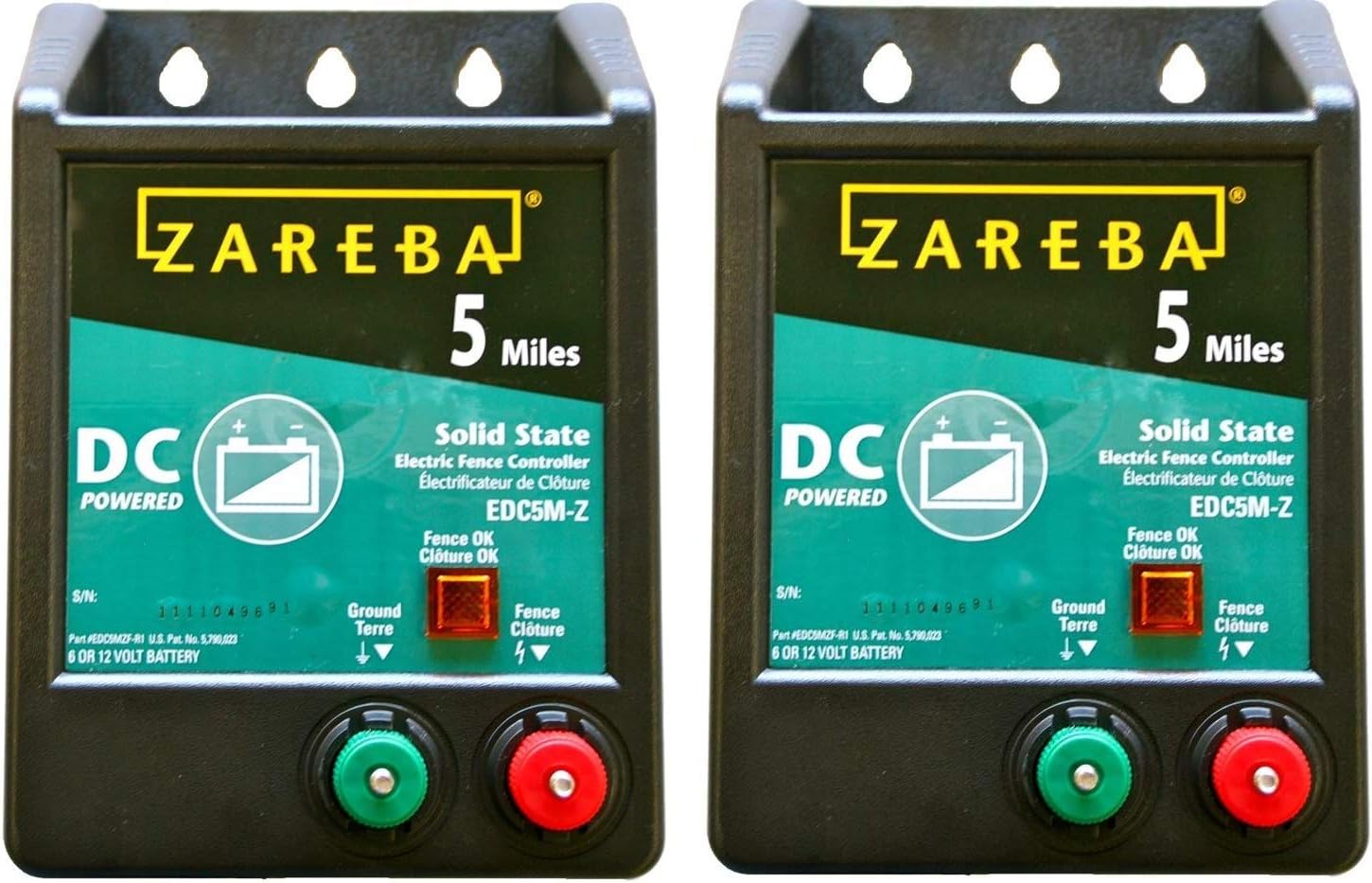 Zareba EDC5M-Z 5-Mile Battery Operated Solid State Electric Fence Charger (Тwo Рack)