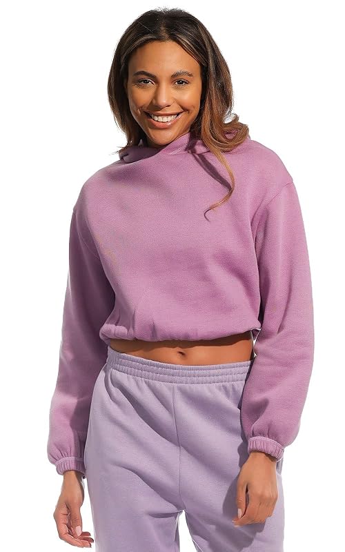 Light & Shade Women's Hooded Sweatshirt, Violet, L