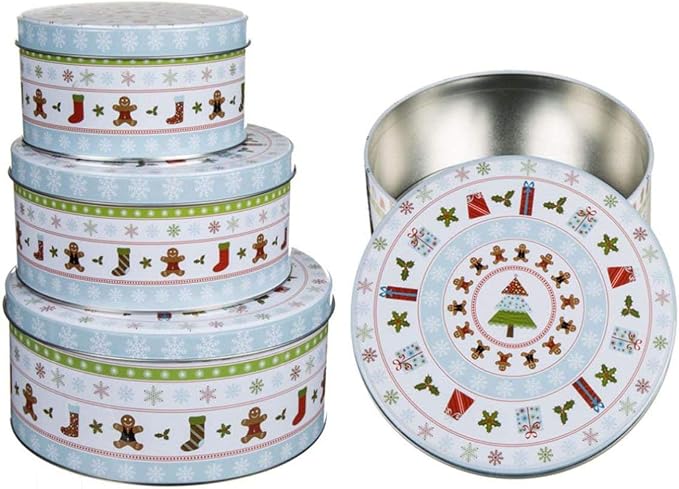 Out of the Blue Keksdose 3er Set Blechdose zur Aufbewahrung Weihnachts