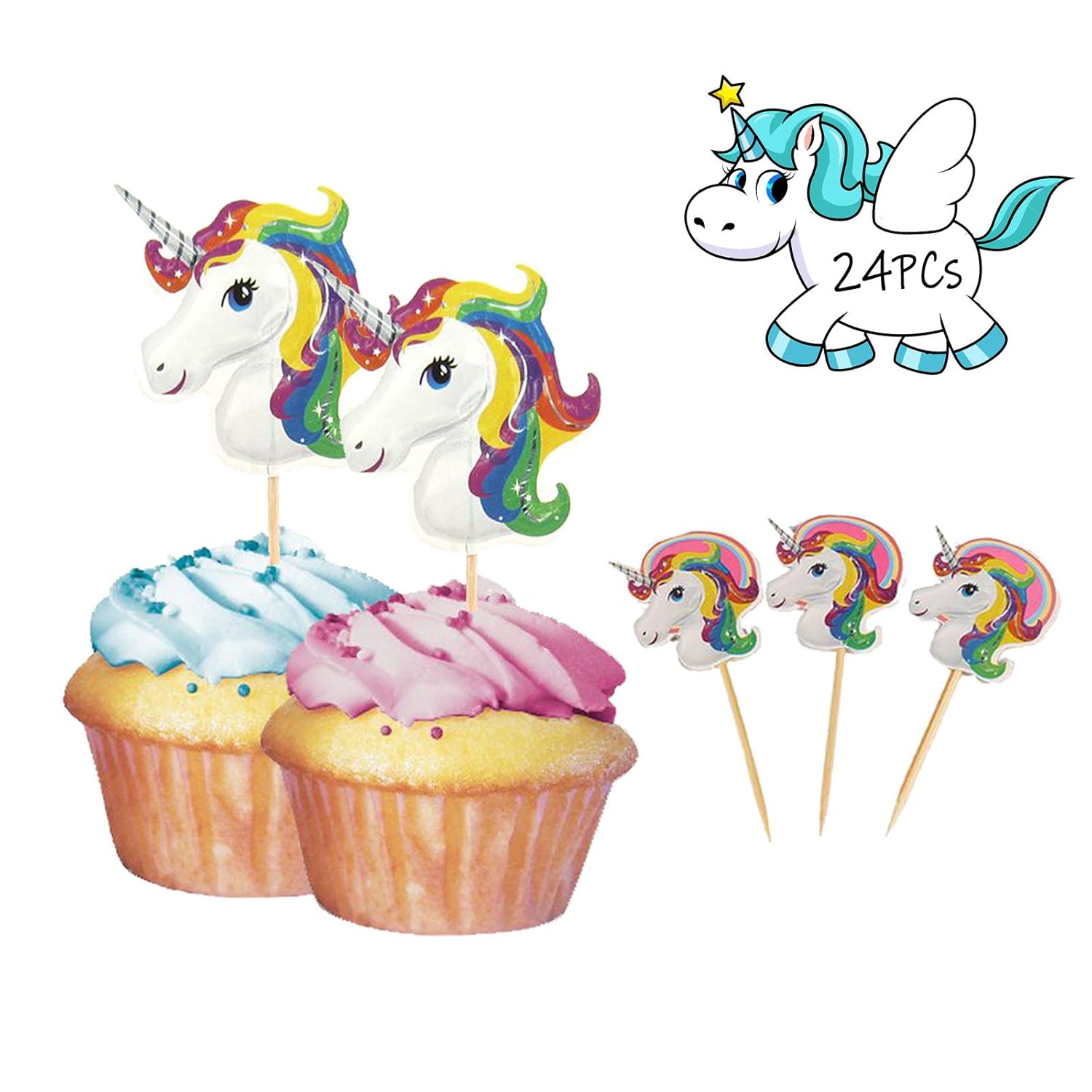 unicorn cupcake picks cakes cupcakes candy