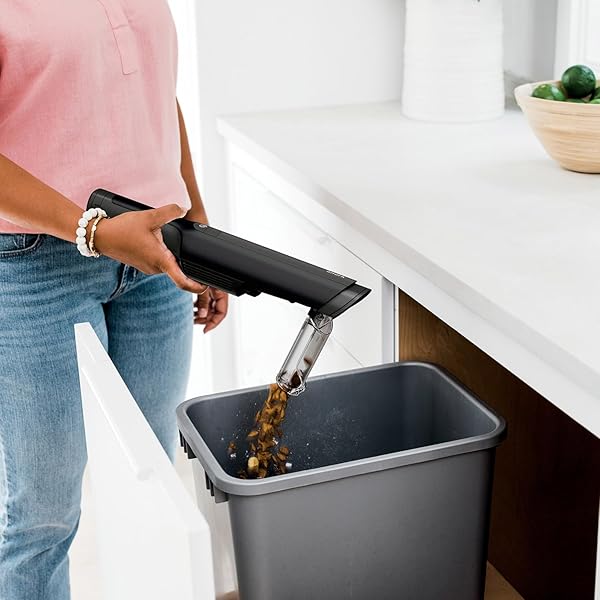 SHARK WANDVAC CORDLESS HAND VAC, LIGHTWEIGHT & PORTABLE AT 1.4 LBS. WITH POWERFUL SUCTION, CHARGING DOCK, ONE-TOUCH EMPTY FOR CAR & HOME, ACCESSORIES INCLUDED, BLACK (RENEWED)