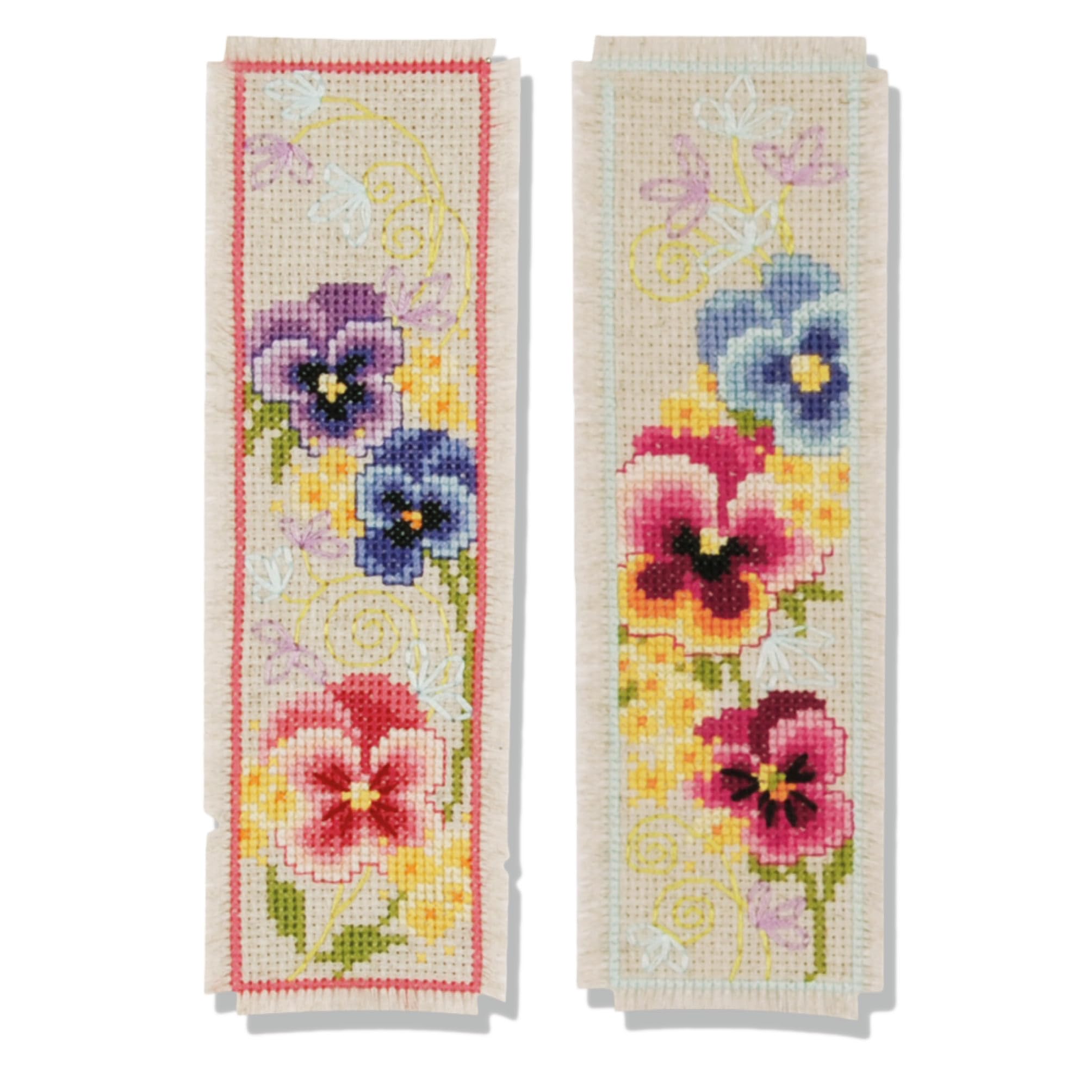 Vervaco Counted Cross Stitch Bookmark Kit: Violets Set of 2, NA, 6 x 20cm