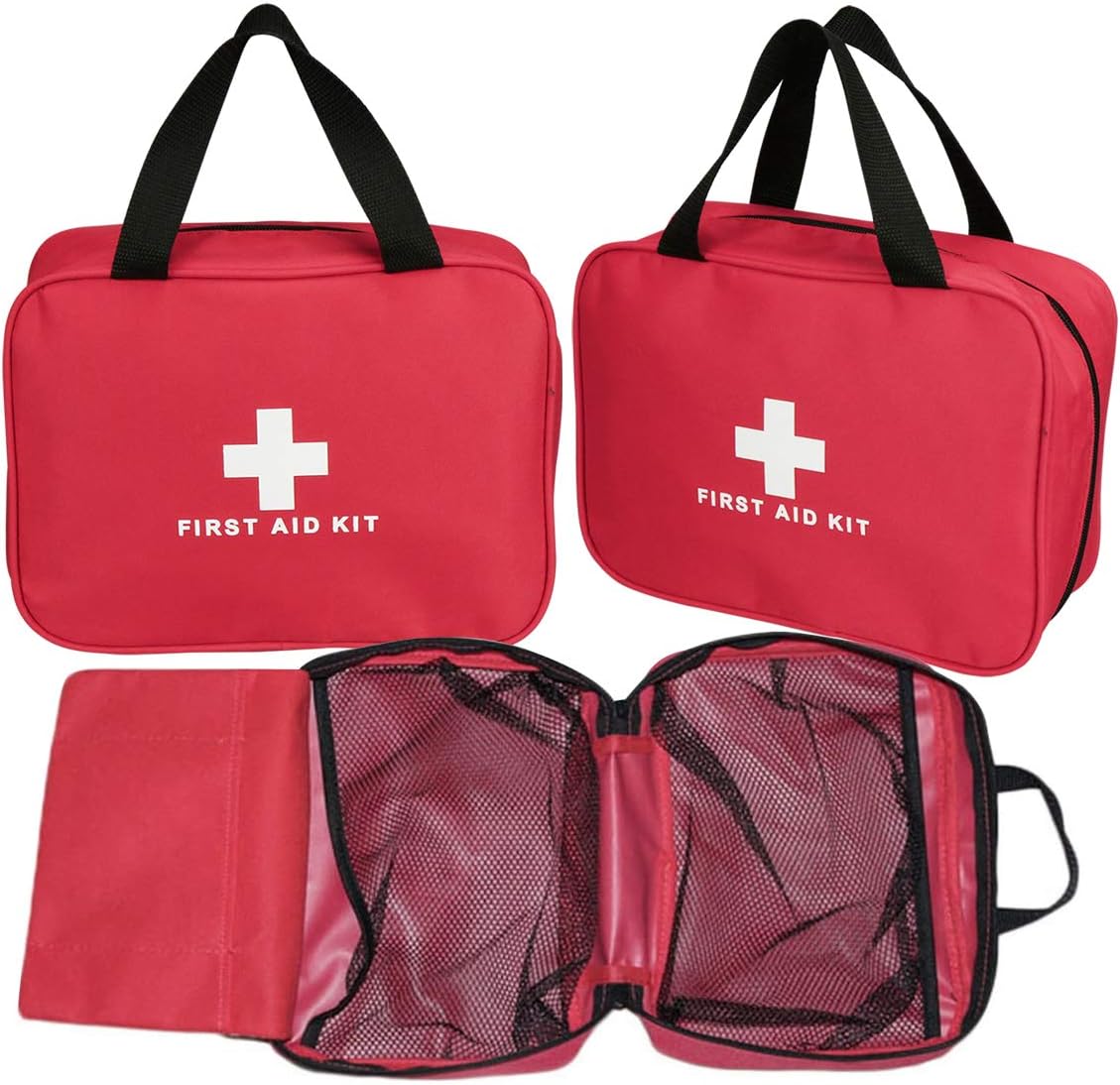AOUTACC 3 Pack Nylon First Aid Empty Kit,Compact and Lightweight First Aid Bag for Emergency at Home Office, Car, Outdoors