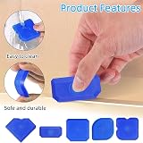 Rayibuir 5pcs Caulk Tool Kit Silicone Sealant Finishing Tools Blue view 4