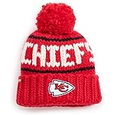 Lele Sadoughi Women's Red Chiefs Beanie with Yarn Pom Pom