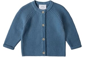 Stellou & friends 100% Cotton Baby Cardigan, Long Sleeve Knit Sweater for Kids, Unisex Tops for Infant, for Children 0-6 Yrs