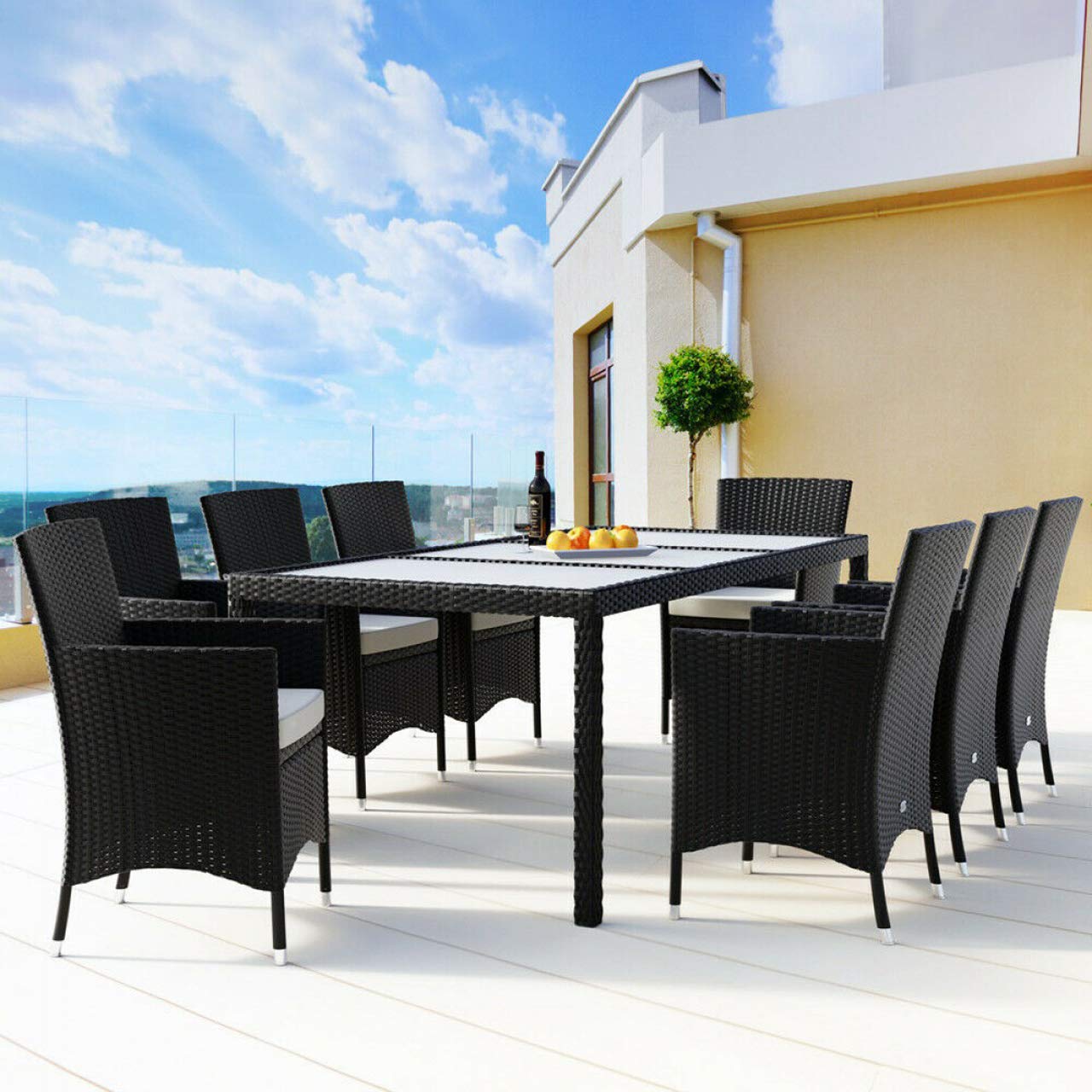 Buy Harrier Rattan Garden Table And Chairs Dining Table & Chairs Set Luxury 6 & 8 Seater