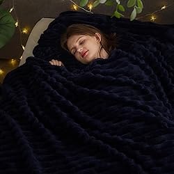 NEWCOSPLAY Super Soft King Blanket Dark Navy