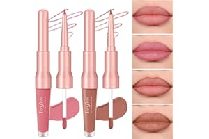 bayfree 2 PCS Lip Liner and Lip Stain Combo Set, High Pigmented Long Lasting Velvet Lip Tint, Well-Defined Lipliner, Weightle