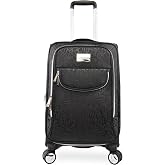 BEBE Carissa 21" Expandable Spinner Carry-on Luggage, Bebe Tossed Black