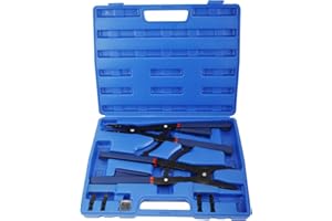 BTSHUB 2 Pcs Heavy Duty 16" Snap Ring Plier Set, External and Internal Pliers, Circlip Pliers with Straight and Angled Jaws (