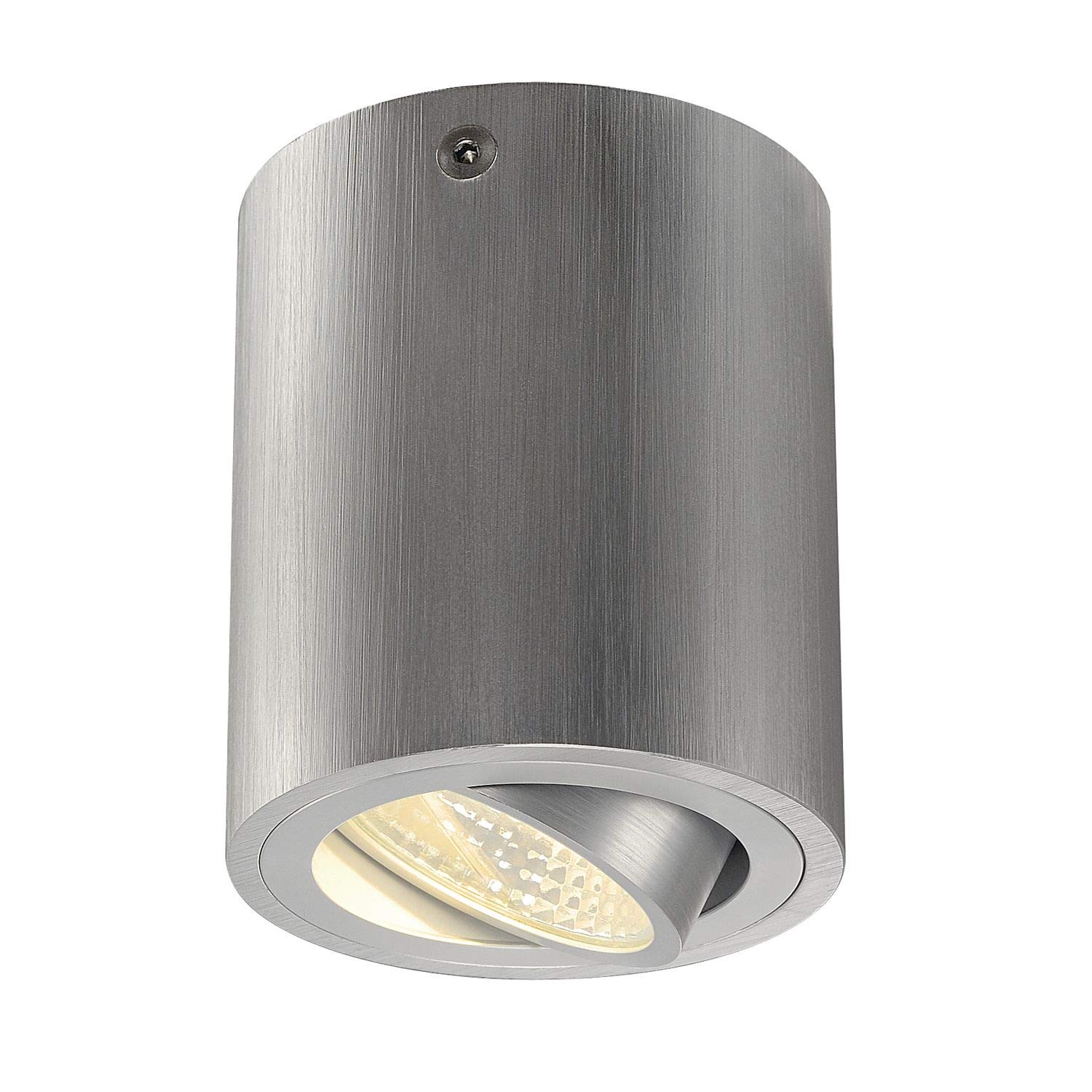 SLV TRILEDO Round CL Surface Mounted Downlight, alu-Brushed, LED, 6W, 38°, 3000K, incl. Driver, Aluminium, Silvergrey