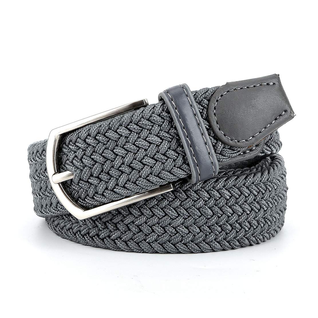Braided Canvas Woven Elastic Stretch Belts for Men//Women//Junior with Multicolored