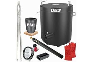 Outstar 6KG Propane Melting Furnace Kit,Smelter Furnace Smelting Gold Silver Copper Aluminum Metal Recycle for Jewelry Making and Metal Casting