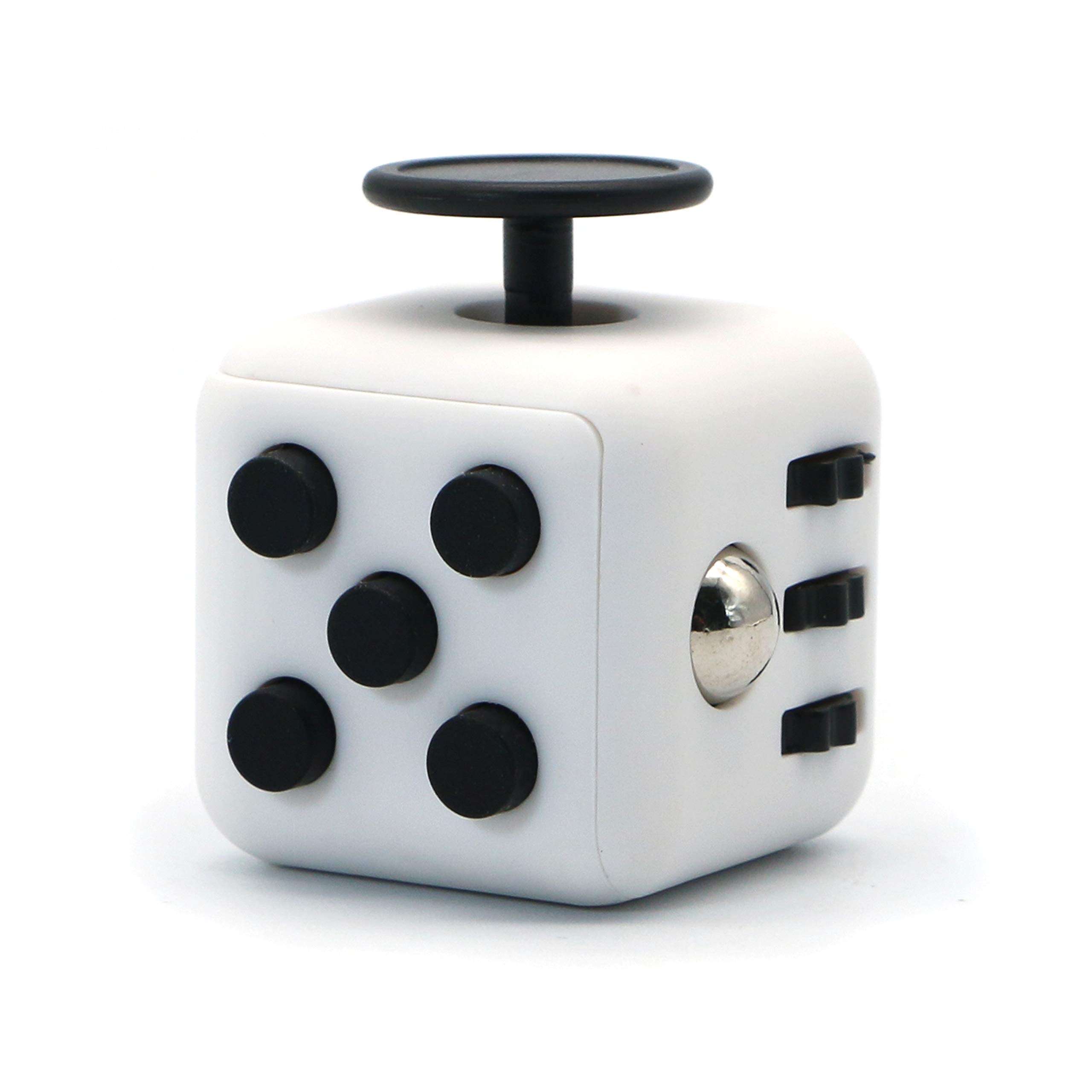 Appash Fidget Cube Stress Anxiety Pressure Relieving Toy Great for Adults and Children[Gift Idea][Relaxing Toy][Stress Reliever][Soft Material] (White & Black)