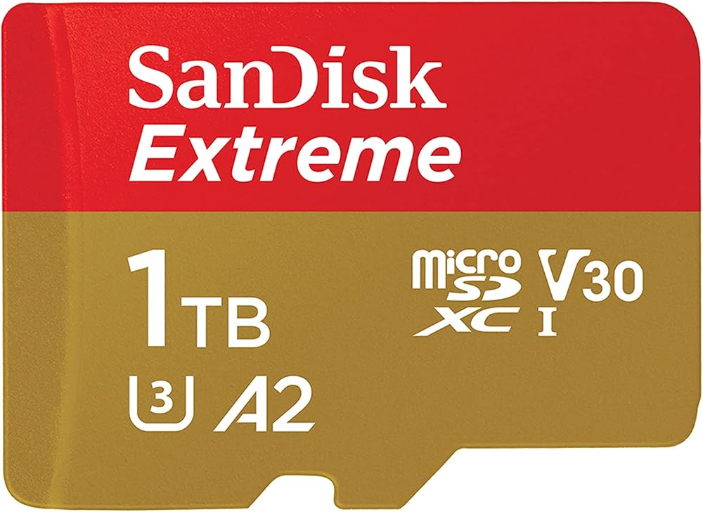 SanDisk 1TB Extreme microSDXC Card with Adapter UHS-I A2 V30 U3 C10