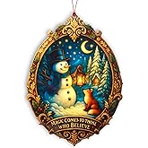 Christmas Ornament 2025 - Snowman Ornament - Snowman Ornaments for Christmas Tree - Acrylic Christmas Ornaments - Christmas ornament 2025 - White elephant gifts - Xmas Tree Funny Decoration