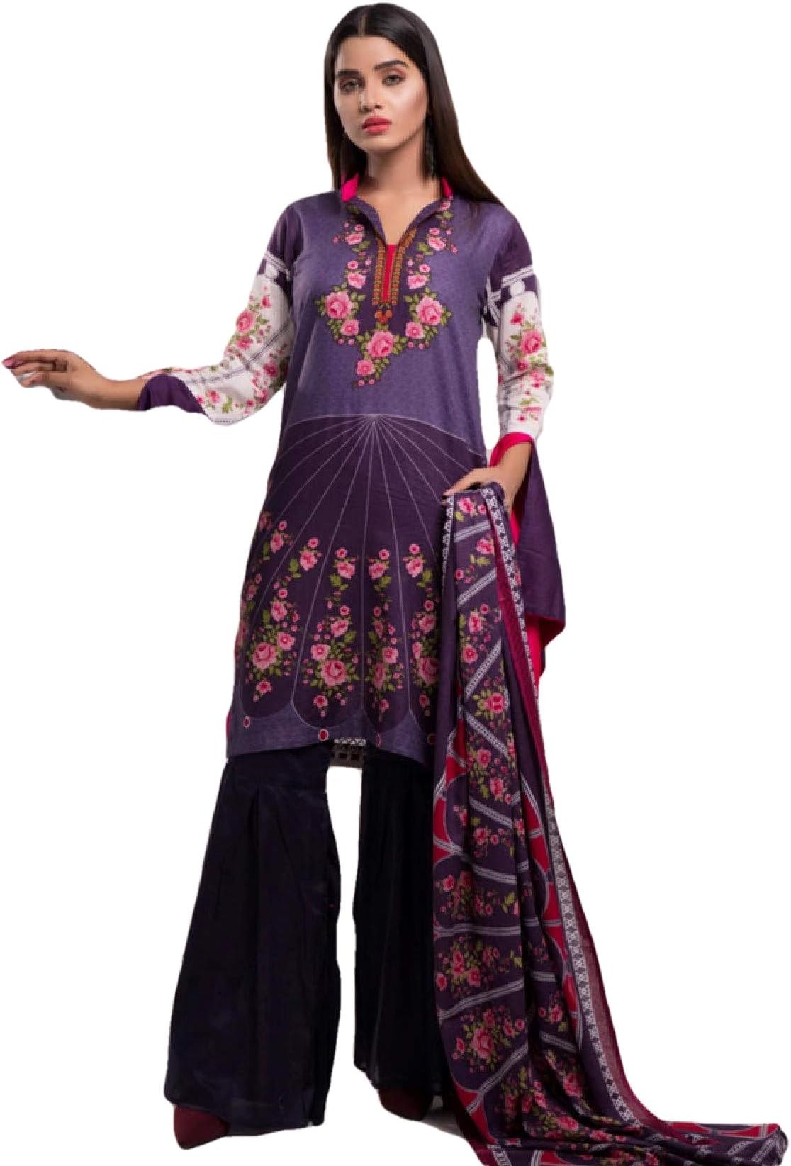 IshDeena Pakistani Dresses for Women Ready to Wear Salwar Kameez Ladies Suit - 3 Piece Printed and Embroidery