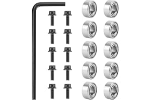 Yueqing Zhongji Router Bit Bearings Router Bit Bearings Replacement Set Top Bearing Replacement Kit | Interior Dia: 3/16” & Outer Dia: 3/8”Router Bit Bearing Sets 10Pcs