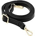 Purse Strap Replacement 33.4-59 Inch Adjustable Leather Belt for Purse Crossbody Bag Handbags (Gold Buckle)