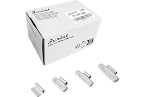 Zerint P Style, Grey, 120 pcs/Box, Clip on Wheel Weights for Steel Wheels, 0.25oz, 0.5oz, 0.75oz, 1oz 30pcs Each