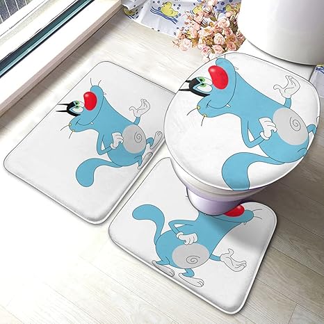 Amazon フロアマット3点セットオギー コックローチ 2 お風呂マット 足拭きマット フランネル生地 耐磨耗性 滑り止めパッド 抗菌 防臭吸水 速乾 トイレ用品 40 60cm ラグ カーペット オンライン通販