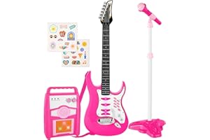Best Choice Products Kids Electric Musical Guitar Play Set, Toy Guitar Starter Kit Bundle w/ 6 Demo Songs, Whammy Bar, Microp