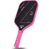 SVICX Carbon Fiber Pickleball Paddle 16mm – Professional Pickleball Paddles with Superior Control, Power & Spin – Extended Handle for Two-Handed Grip, USAPA Approved