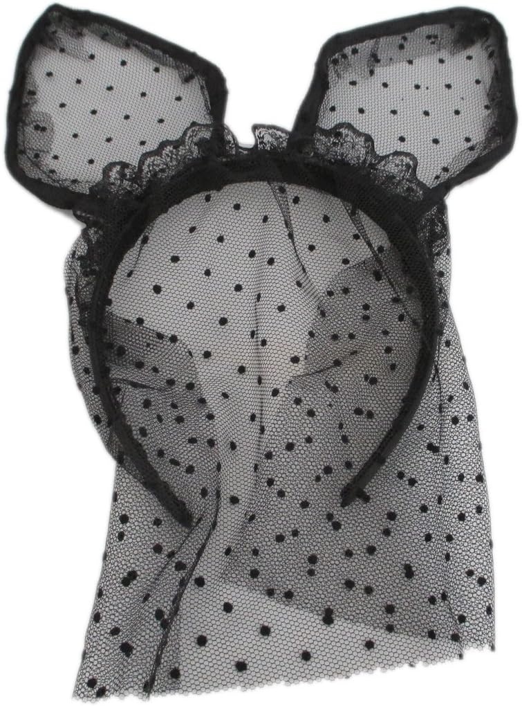 Hip Mall Sexy Polka Dot Rabbit Bunny Tutu Ears Lace Gauze Veil Hair Mask