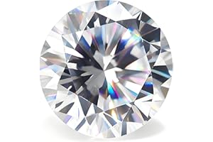 BLAROSE Round Cut White Cubic Zirconia Stones, 5A Quality, Loose CZ Synthetic Gemstones for Jewelry Making