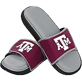 FOCO Mens NCAA College Team Logo Sport Shower Foam Slide Flip Flop Sandals