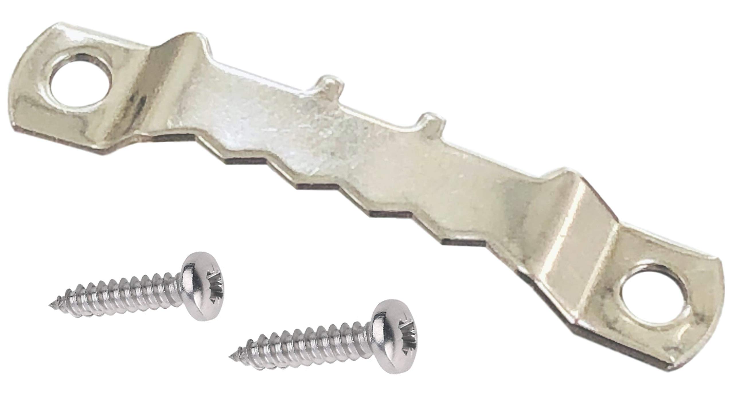 Taskar 20 Pack Sawtooth Picture Frame Hanger 45mm Silver Nickel + Screws