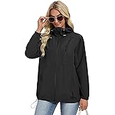 Avoogue Women's Lightweight Rain Jacket Waterproof with Hood Packable Windbreaker Jacket for Women