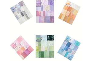 156 Sheets Scrapbook Paper and Mesh Fabric Assorted Set - 6 Pack Mixed Special Textured Paper for Scrapbooking Kit Junk Journ