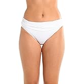 Island Goddess Shirred Band Hipster Bikini Swimsuit Bottom