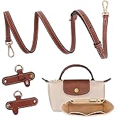 BBKON 2Sets Shoulder Strap for Longchamp Bag Women, Purse Organizer, No-Punch Length Adjustable Leather Replacement Strap