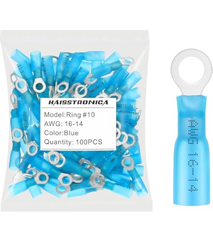 Kit Glarks 50 Pezzi Connettori A Crimpare Isolati – Femmina E Maschio, 22-16 AWG, Nylon
