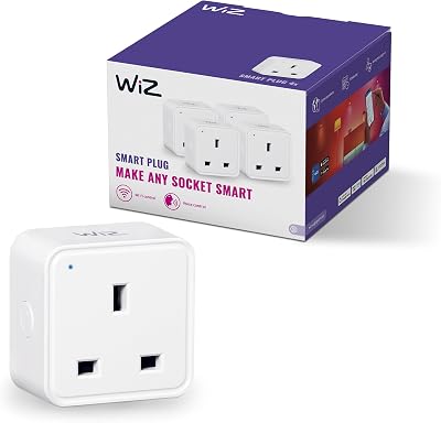 WiZ Wi-Fi Smart Plug Type G 230V 50Hz 4 Pack Matter Alexa Google Home