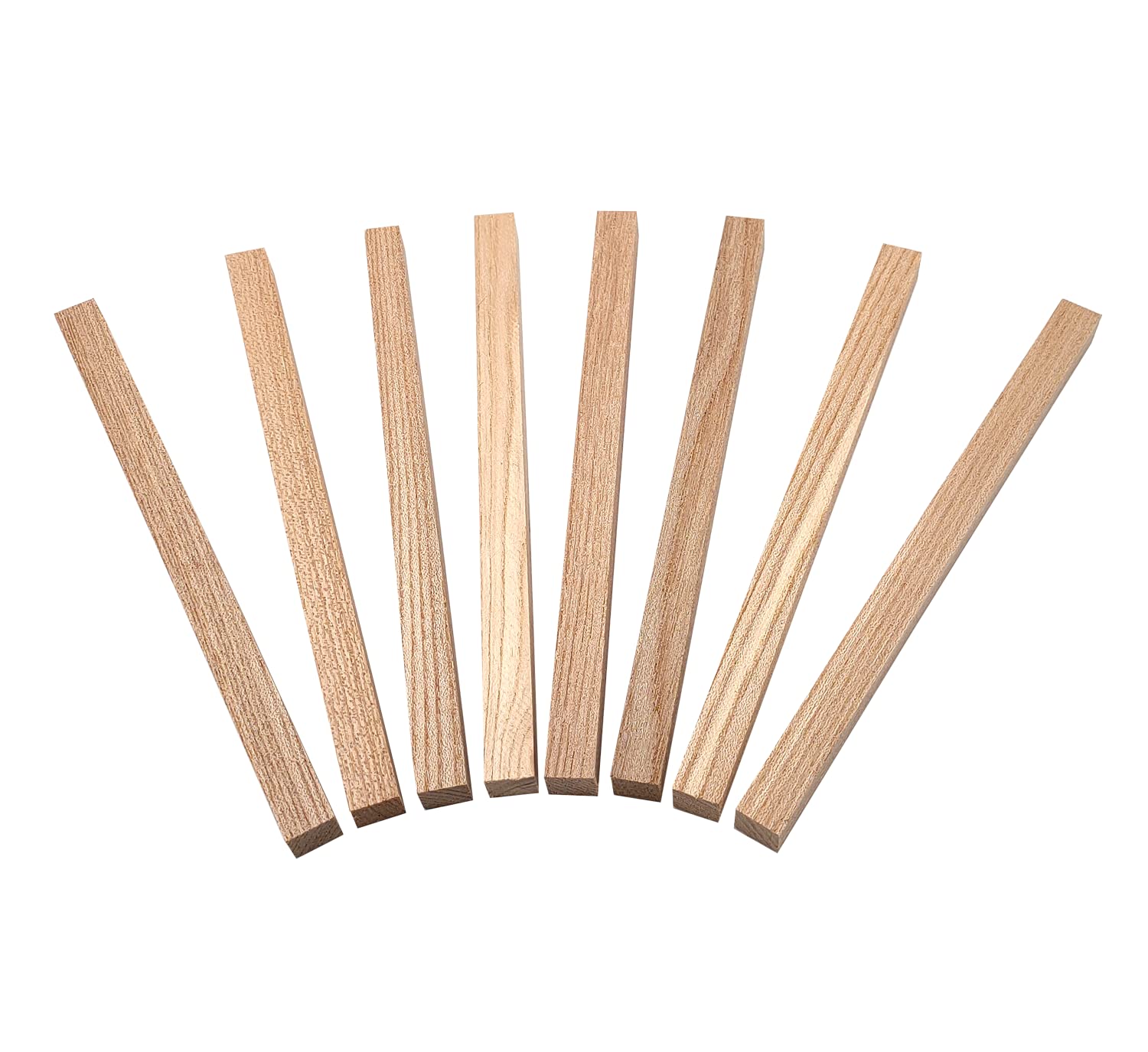 Powersell Wood Sticks 8pcs - 15x1x1cm Natural Square Craft Wood for Art and Craft Projects, Decorations, DIY, Educational Activities