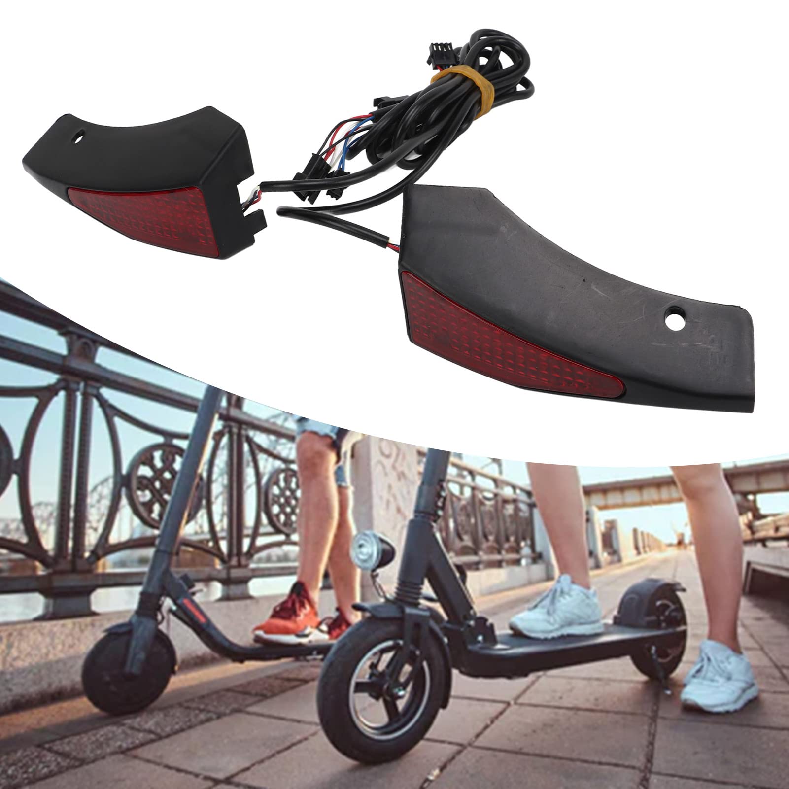 Topyond 10-Inch Scooter Turn Signal Lights, Lightweight Electric Scooter Taillight, Stable Electric Warning Taillights for M4 Electric Scooter