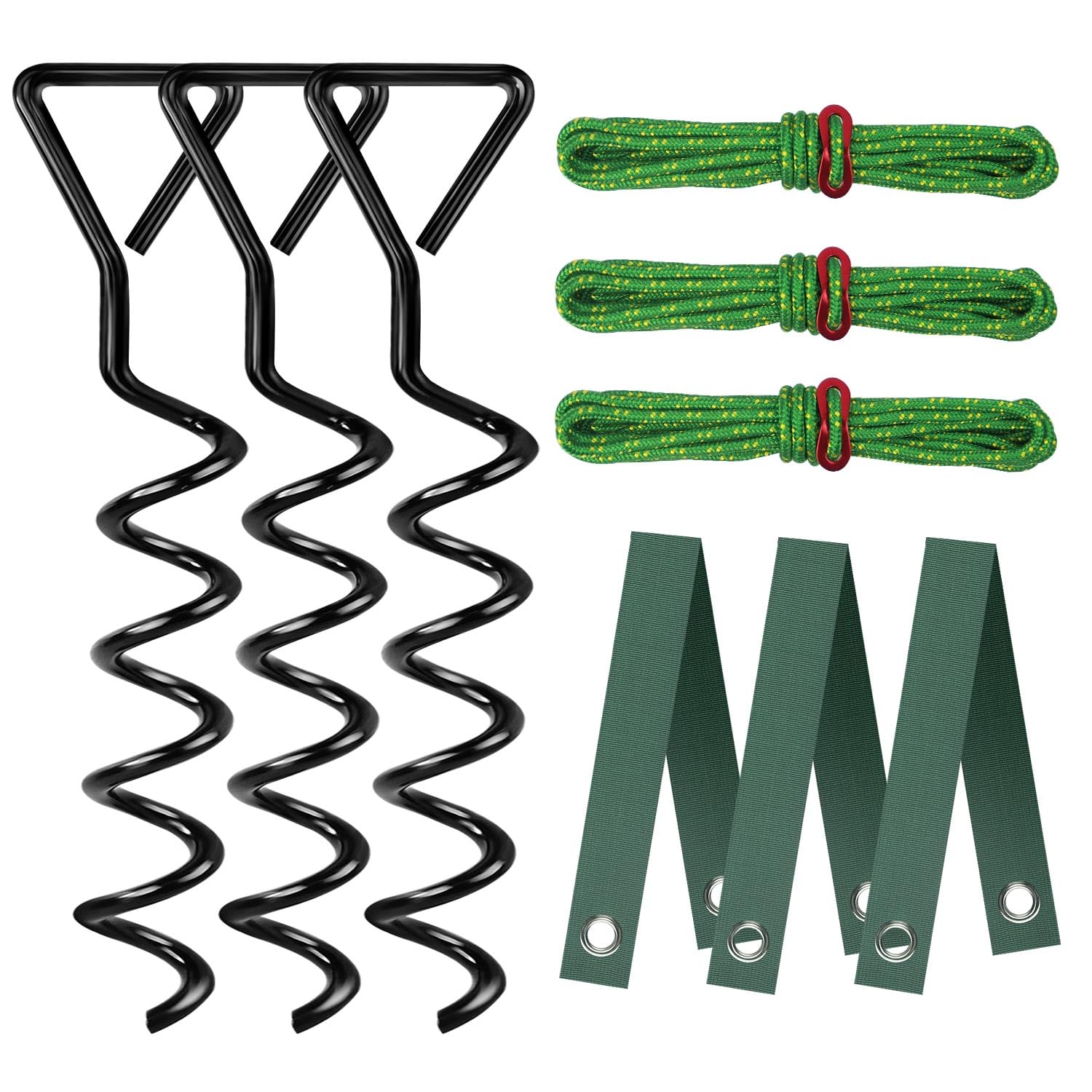 Photo 1 of FCENDS Tree Stake Kit, Heavy Duty Spiral Tree Stakes and Supports for Straightening Leaning or Young Trees, Protects from Harsh Weather