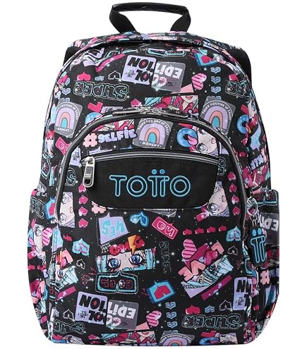 TOTTO Zaino Morral Crayoles Unisex - Rosa, Taglia Unica, Ergonomico Per Scuola E Ufficio