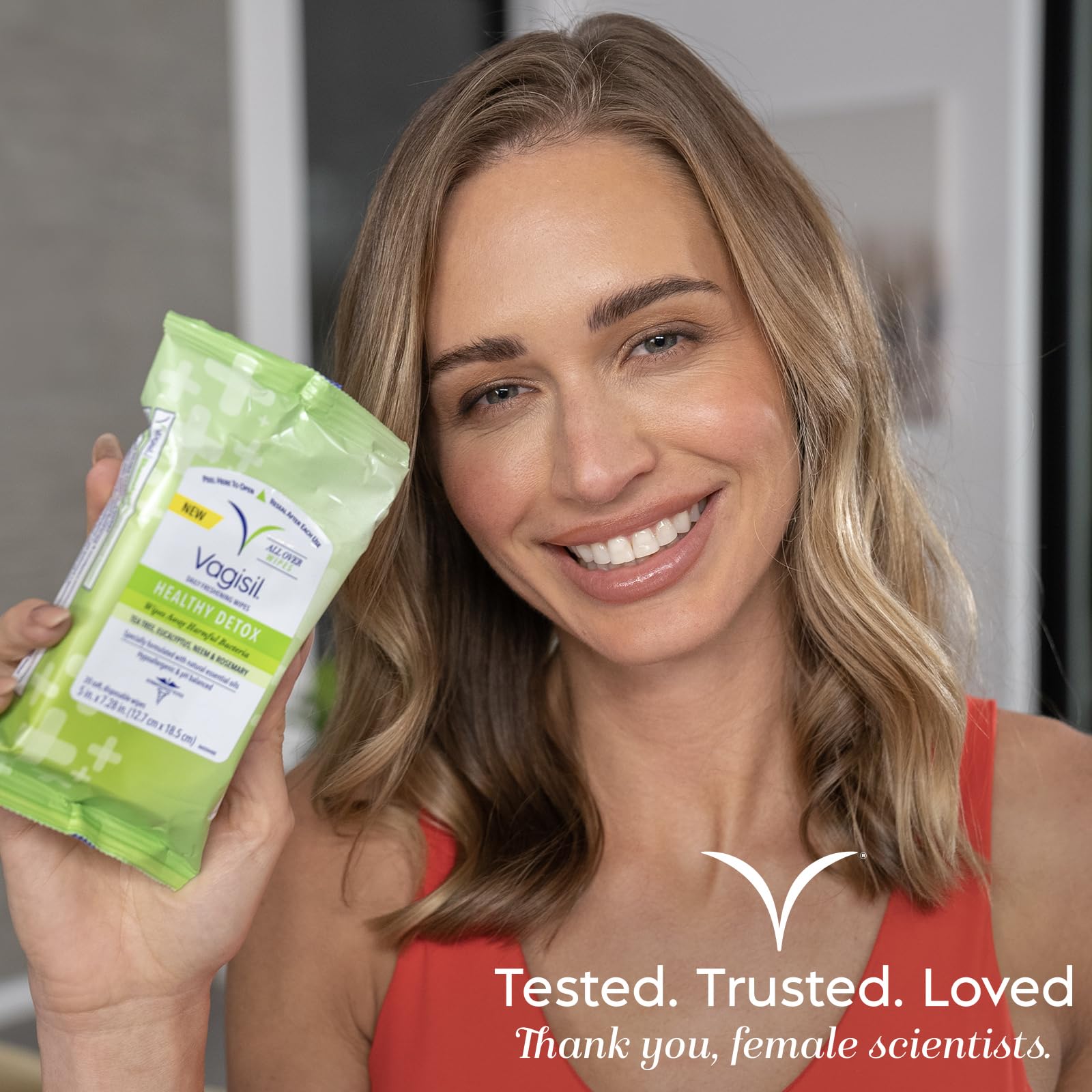 Vagisil Wipes for All Over Cleaning, Health Detox, Formulated with Essential Oils, 20 Wipes in a Re-Sealable Pouch (Pack of 1)