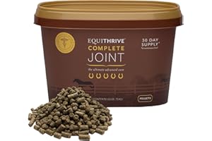 Equithrive Complete Joint Supplement Pellets with Resveratrol, Glucosamine, Chondroitin, Hyaluronic Acid and MSM for Horses, 1.65 lbs
