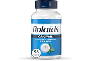 Rolaids Original Strength Antacid, 96 Chewable Tablets, Mint Flavor, Original Strength Heartburn Relief