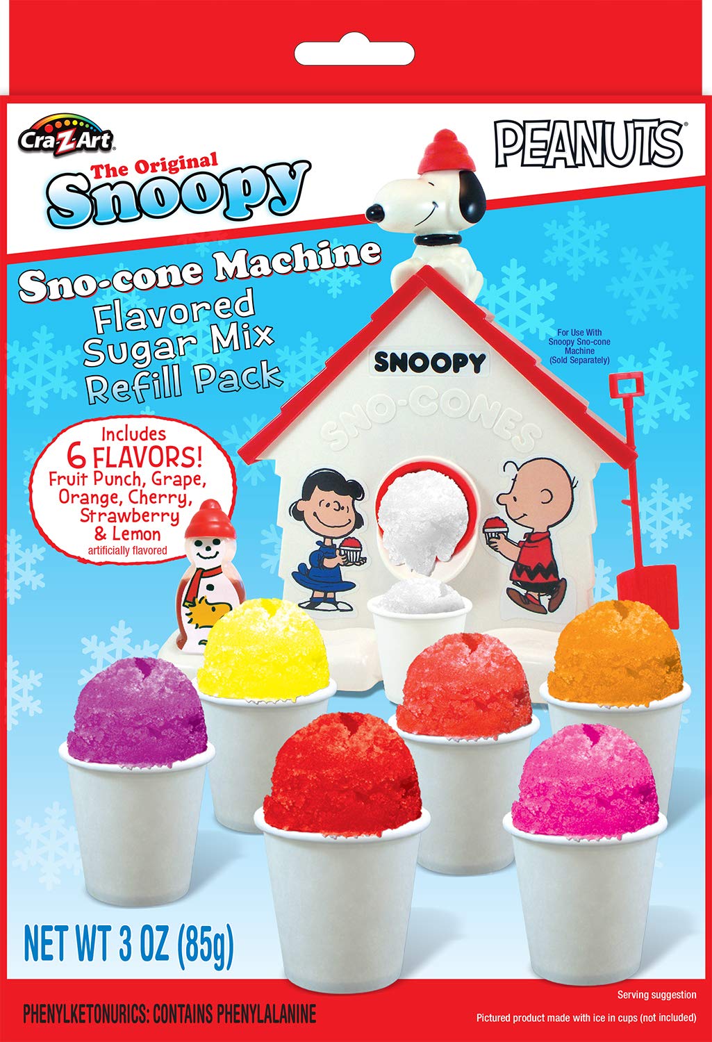 CRA-Z-ART Desconocido Peanuts Snoopy Snow Cone Maker Refill 3 Oz