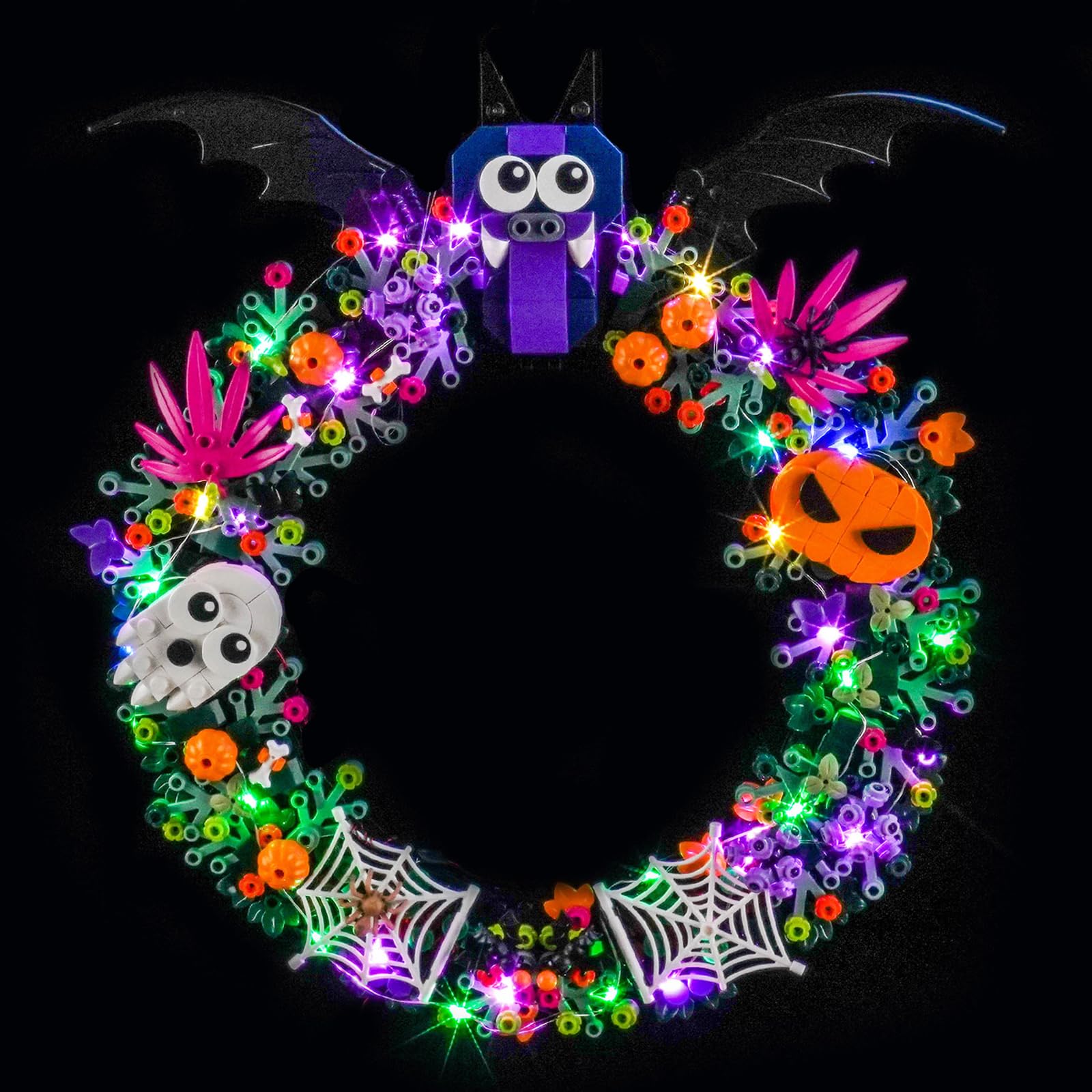 Light Kit Compatible with Lego 40825 Halloween Wreath (No Model), Decoration Lighting Set Compatible with Lego Halloween Wreath Creative Toys — image 1