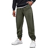 COOFANDY Men's Corduroy Pants Casual Drawstring Trousers Elastic Waist Fashion Tapered Streetwear Joggers with Pockets