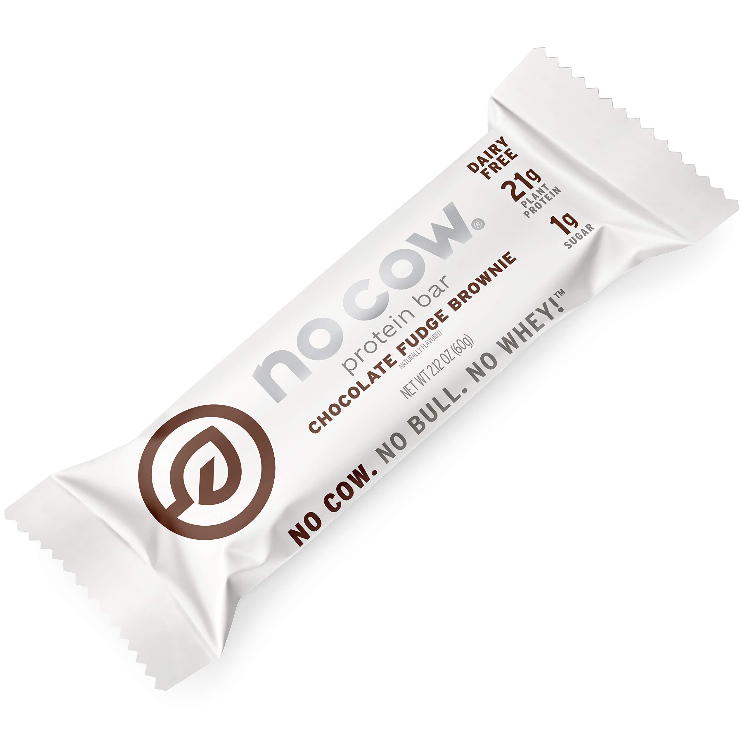 No Cow Protein Bar, Chocolate Fudge Brownie, 21g Plant Based Protein